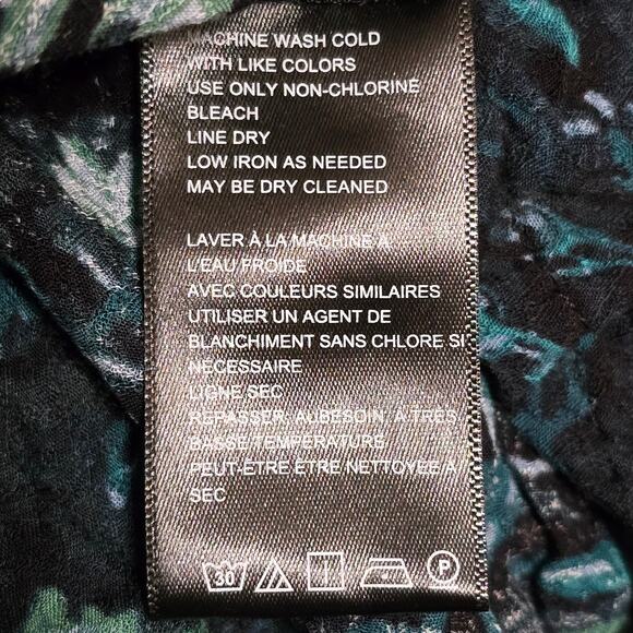 Free People Dance Til' Dawn Green Black Floral Romper Size Small - Picture 6 of 7